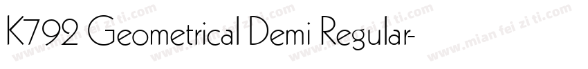 K792 Geometrical Demi Regular字体转换